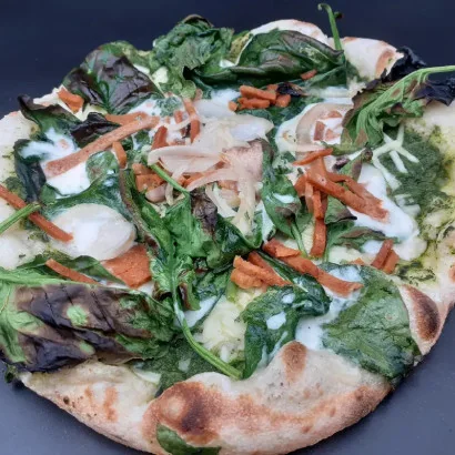 Pizza Popeye végane – 100% végétale